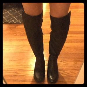 Steve Madden over the knee flat leather boots